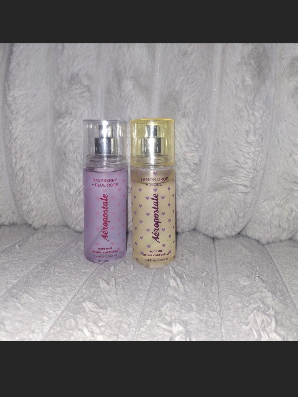 Aeropostale Purple and Pale Yellow Body Mist Duo